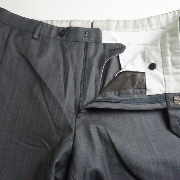 Brioni Brunico Theta S160s Wool Gray Pinstriped 2Pc Suit Jacket Pants Sz 41R NEW - Picture 13 of 13